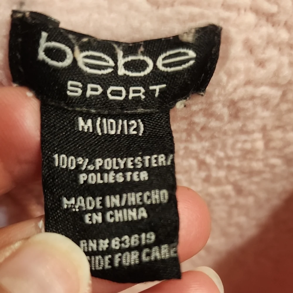 Bebe Hoodie Light Pink with Gold Logo Kids Size Medium